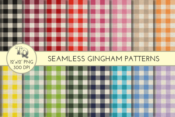 16 Seamless Gingham Patterns