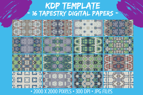16 Tapestry-Like Digital Paper Patterns