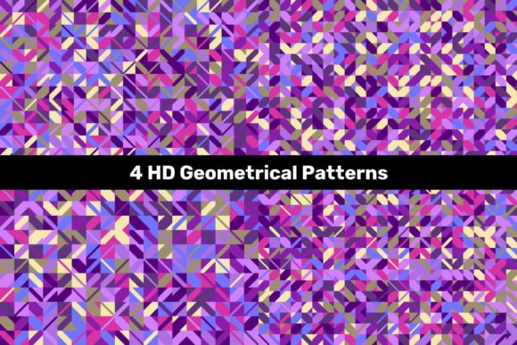4 HD Colorful Geometrical Patterns: Design Fuel for Real Projects