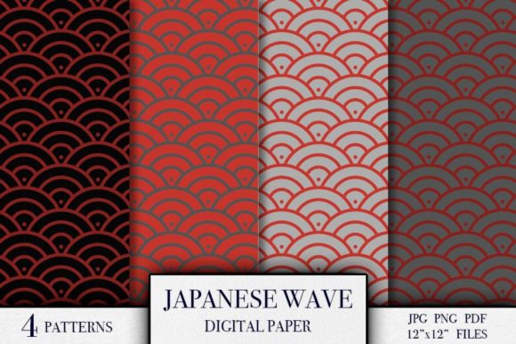 Japanese Wave Seamless Patterns: Elevating Creative Projects with Timeless Water Motifs