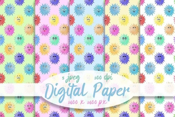 Patterns Emoji, Smiley, Digital Paper
