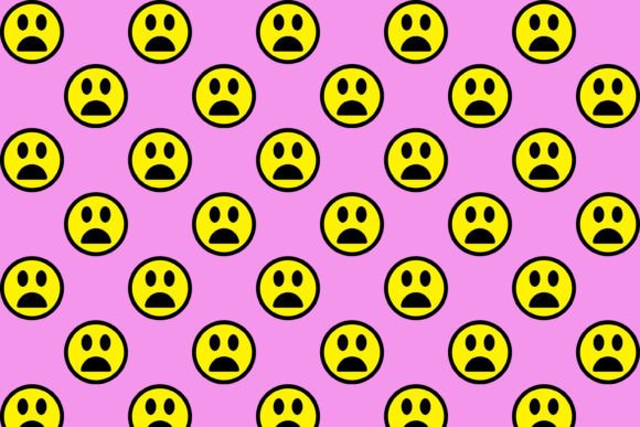 Pink Digital Paper with Emoji Patterns