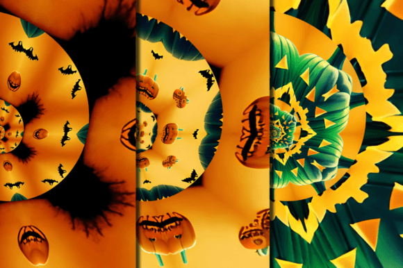Spooky Pumpkin Shape Halloween Patterns