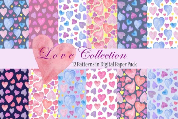 St Valentine Hearts Seamless Patterns