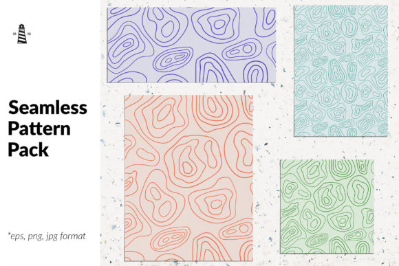 Topographic Map Seamless Patterns