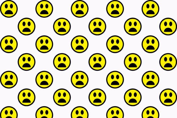 White Digital Paper with Emoji Patterns